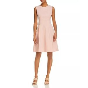 Theory Modern Tea Organic Linen Crunch Wash Dress Pink Ballet - 6